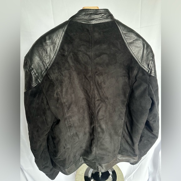 Black Suede and Leather Jacket - Picture 2 of 12